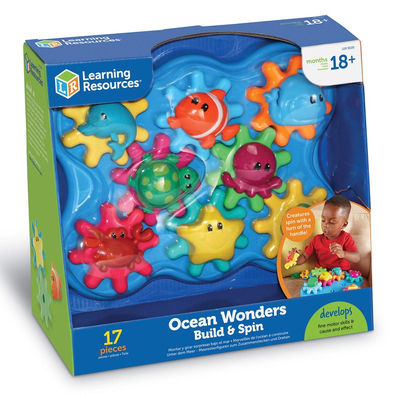 Learning Resources Ocean Wonders Build & Spin, Gears Toy &