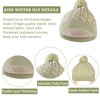 Waylipun Kids Winter Warm Beanie Hat Scarf Gloves Set, 3