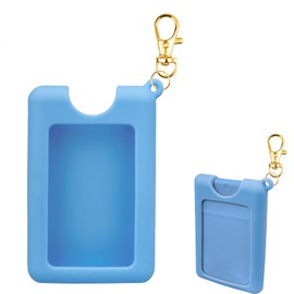 CERCGVEL Silicone Case Compatible with Noshinku Pocket Hand Sanitizer, Protective Case with Keychain for Refillable Travel Size, Hand Sanitizer Spray Accessory (Blue)