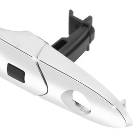 Auto Dynasty Factory Style Front Exterior Car Door Handle with Keyhole and Smart Entry Compatible with Chevy Spark 2016-2022, Driver or Passenger Side, Chrome Black