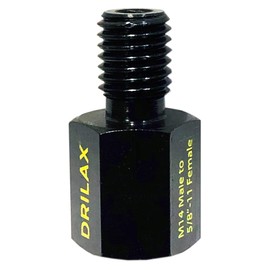 Drilax M14 Male to 5/8"-11 Female Angle Grinder Adapter – European to North American Thread Converter for Diamond Core Bits, Polishing Pads & Grinding Wheels – Solid Steel Attachment