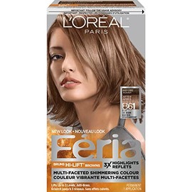 L'Oreal Paris Feria Multi-Faceted Shimmering Permanent Hair Color, B61 Hi-Lift Cool Brown Cooler, Hair Dye with Conditioning Oils, Pack of 1