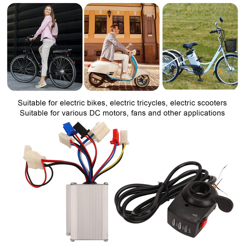 24V 250W Electric Bike Controller Thumb Throttle Set for Electric