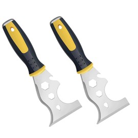 Scraper Tool, 15-in-1 Stainless Steel Painters Tool, Professional Multi Paint Stripper Tool Includes Paint Roller, Straight Scraper, Curved Scraper Hand DIY Tools