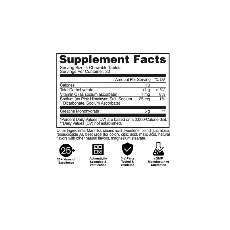 Creatina Masticable Gat Sport Chews Cero Azucar Sabor Ponche De