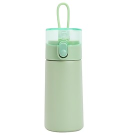 150ml Insulated Small Water Bottle with Straw - 304 Stainless Steel Flask with One-Hand Open Design, Leak-Proof Locking Lid Flask, 4-6 Hours Hot/Cold Retention and Portable for Coffee Milk(Mint)