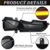BINQIGOO 2pcs Smoked Lens Side Mirror Marker Lights LED Dynamic