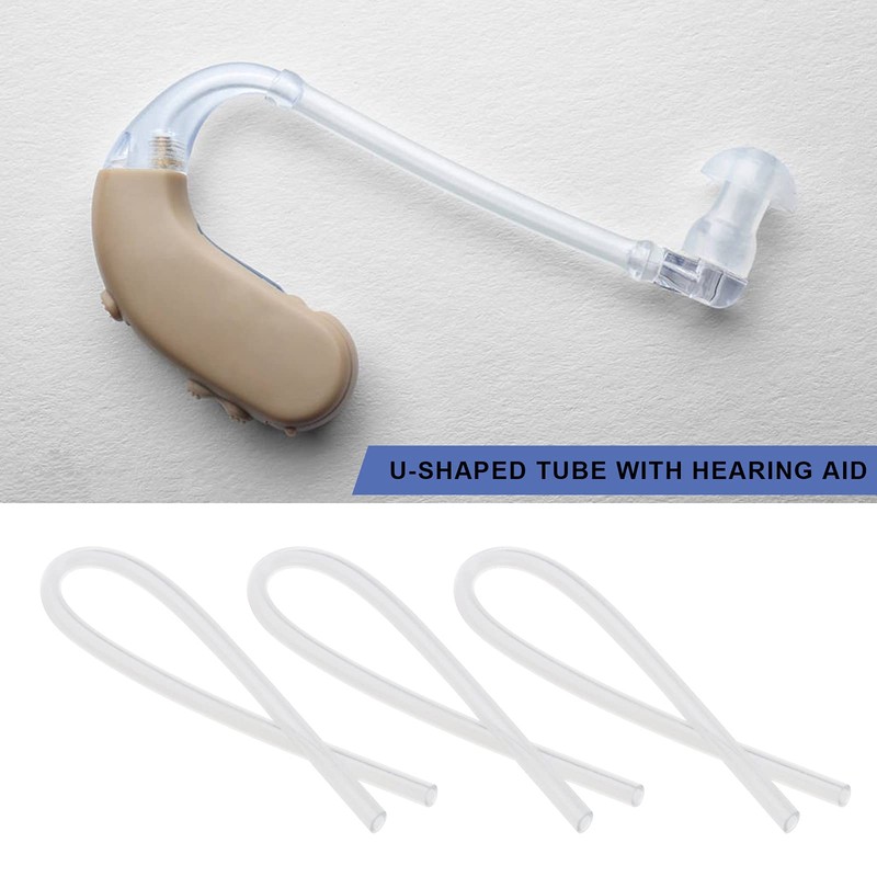 eMagTech 4pcs Preformed BTE Ear Hearing Aid Tubes Hearing Machine