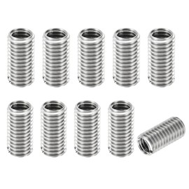 YEOVIBL 10 Pack Threaded Insert M12 to M10, 15mm Stainless Steel Thread Reducer, Thread Adapter, Screw Insert, Metal Sleeve (M12*M10)