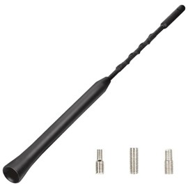Universal Car Antenna Replacement，AM/FM/DAB Roof Car Radio Aerial Mast，Rod Car Antenna，Screws M4 M5 M6，23cm/9 inch short