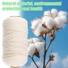 Twine Beige String, 100 Meters 3mm Diameter, Cotton Rope Macrame