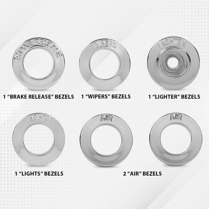 ALLGOOD Dash Knob Bezels and Gaskets Compatible with 1962 Galaxie/Full-size