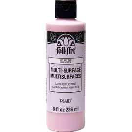 FolkArt Multi-Surface Acrylic Craft Paint, 8 oz, Baby Pink