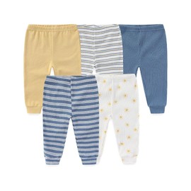 Unisex Baby 5-Pack Long Pants Boys Girls Toddler Cotton Shorts Gift Set