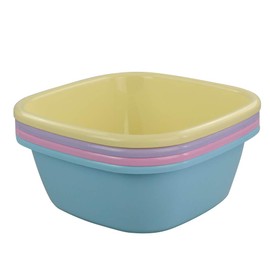 DynkoNA 4-pack 12 Quart Colored Wash Basin Dish Pan Wash Tub
