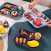 Tanlade 8 Pcs Large Unbreakable Divided Plates 12 Inch Wheat