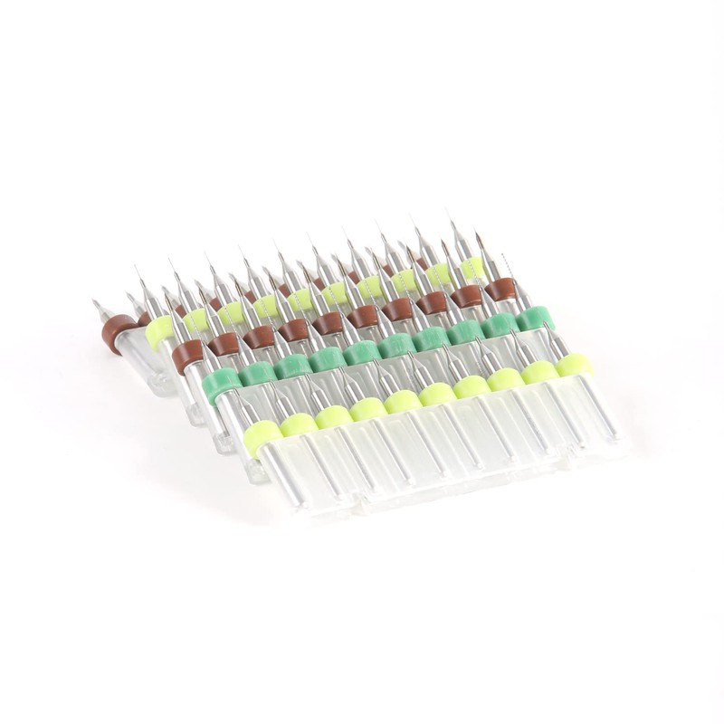 Yunguui 50pcs Micro Twist Drill Bits 0.1-0.5mm PCB Drill Bit