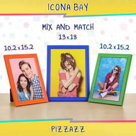 Icona Bay 13 x 18 Picture Frames, Coloured Solid Wood Frame for Photo, Pizzazz Collection (Blue, 1 Pack)