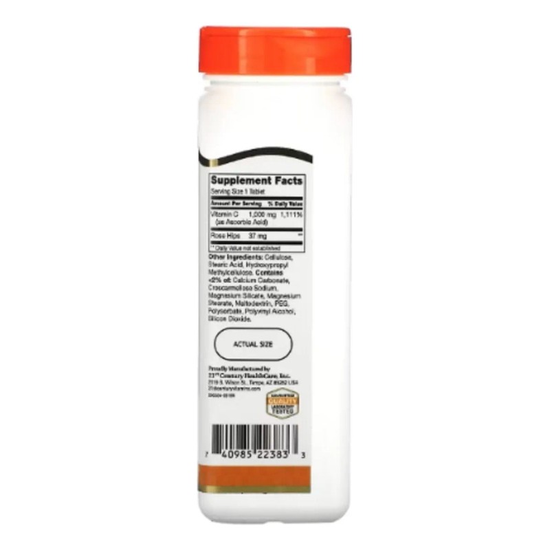 Vitamina C 1000mg con Rosa Mosqueta 21st Century 110 Tabletas