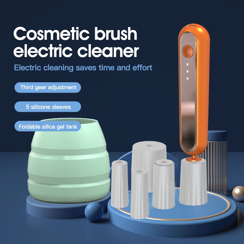 Cosmetic Brush Electric Cleaner Automatic Fast Cleaning Drying Effective Portable