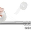 Curtain Rod Slide Smooth Tape, 1IN x 16FT Clear Quiet
