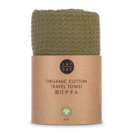 Layday Rover Meadow Organic Cotton Travel Towel, Best Organic Towel, Backpacker Towel, Beach Towel, Camping Towel, Surfing Towel, Backpacking Travel Towel