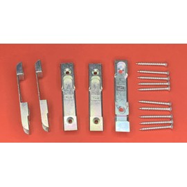 FTF - Fenstertechnik Siegenia A0420 0420 Strike Plate Set Consisting of 1 x Tilt Strike Plate and 4 x Strike Plates with Mounting Material