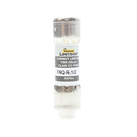 1/2 Amp FNQ-R Type 13/32 Inch X 1-1/2 Inch 600 VAC Time Delay Rejection Type Glass Industrial Fuse