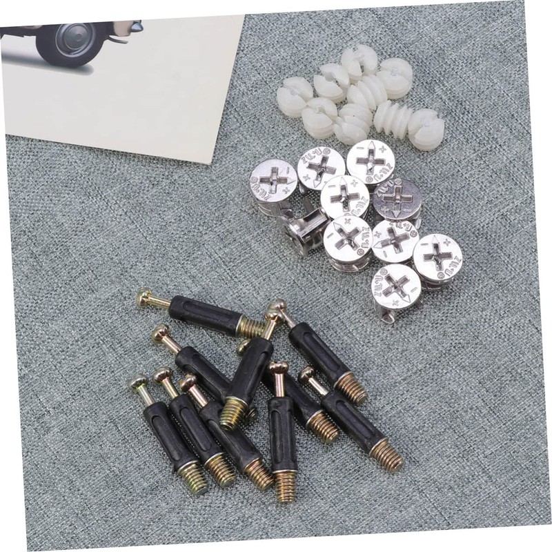 iplusmile Cam Bolt Furniture Cam Fittings Pre-Inserted Nuts Tapered Thread