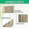 Jollybower 3ft x 13ft Natural Bamboo Slat Fence, Outdoor Split