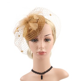Roaring 20s Flapper Accessory for Women Great Gatsby 1920s Accessories for Women Elegant Headpiece C08-Brown