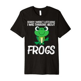 Cute Frog Design For Men Women Forest Zoo Pet Animal Catcher Premium T-Shirt