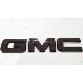Auto GMC 2019-2025 GMC Sierra 1500 2500HD 3500HD Front & Rear Gloss Black OVERLAY Emblem