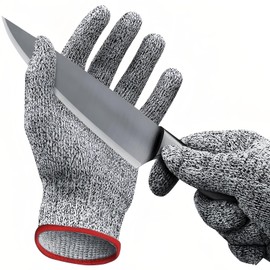 GOL-SIV Cut Resistant Gloves, Level 5 Cut Proof Glove for Metal Fabrication, WoodWorking,Construction,Safety Working Gloves,Small
