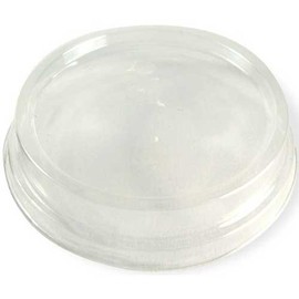 World Centric Flat Biocompostable No Strawhole Corn Starch Clear Cup Lid, 3 and 4 Ounce - 2000 per case.