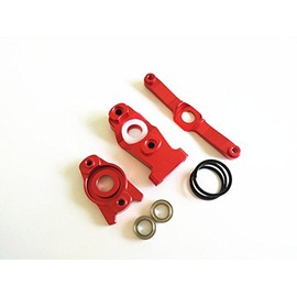 Aluminum Steering Assembly with Bearing Red for Traxxas 1/16 Mini E-Revo Slash 4WD Summit 7043