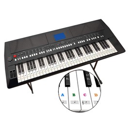 Color Piano Stickers for Kids Beginners 49/54/61/88 Key Keyboards Helps Beginners Know Where Keys Are and Finger Placement Too -Easy to Paste Without Cutting