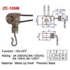 Akahttbn Ceiling Fan Light Switch Metal Zing Ear ZE-109M,Two-Wire ON-Off