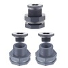 UgyDuky 1 Inch PVC Bulkhead Fittings with Plugs Water Tank