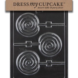 Dress My Cupcake Chocolate Candy Mold, Swirl Lollipop