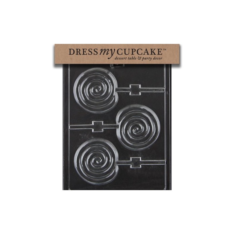 Dress My Cupcake Chocolate Candy Mold, Swirl Lollipop