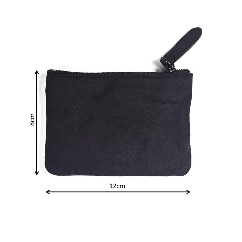 Velour Key Case with Key Ring & Metal Chain -