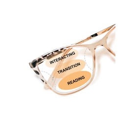 YIJIA-YOUNG Progressive Multifocus Reading Glasses for Women MenNo Line Bifocal Transition Readers with Metal Temple (Brown, 2.5, x)