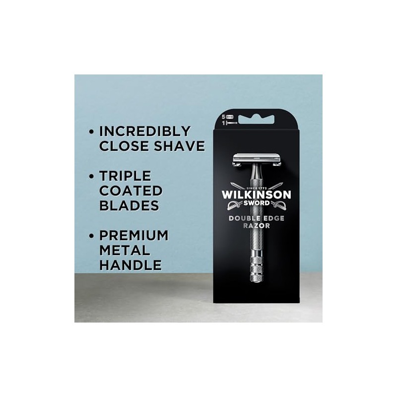 WILKINSON SWORD Double Edge Blade Refills for Men, Pack of