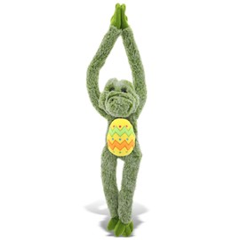 DolliBu Super Soft Long-Arm Alligator with Yellow Easter Egg Plush - Perfect Wildlife Stuffed Animals for Easter Basket, Cute Easter Egg Stuffed Animal Spring Toys for Girls, Boy, Baby - 21 Inches