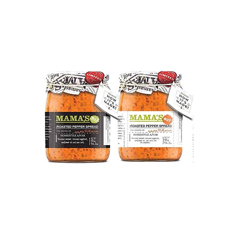 Mama's Home Style Roasted Pepper Red Ajvar Spread Mild and