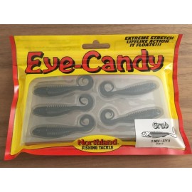 Northland Fishing Tackle - Eye-Candy Grub - 3" 5/Card - Multiple Color Options - Black
