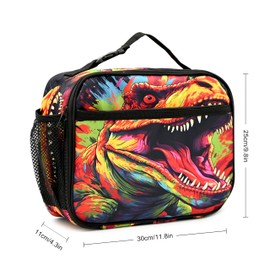 Droerfes Dinosaur Mouth Insulated Lunch Box Reusable Lunch Bag Women Men Cooler Tote Bag For Kids Boys Girls Work Picnic School Office