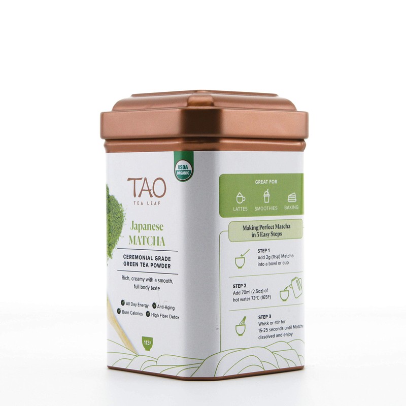 Tao Tea Leaf Organic Japanese Ceremonial Grade Matcha - 113g