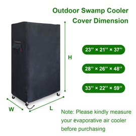 Outdoor Swamp 600D Heavy Duty Cooler Cover, Evaporative Air Cooler&Portable Air Conditioners Cover Fits MEPTY, Uthfy, TROPOW, Air Choice, ROVSUN (28" × 26" × 48")